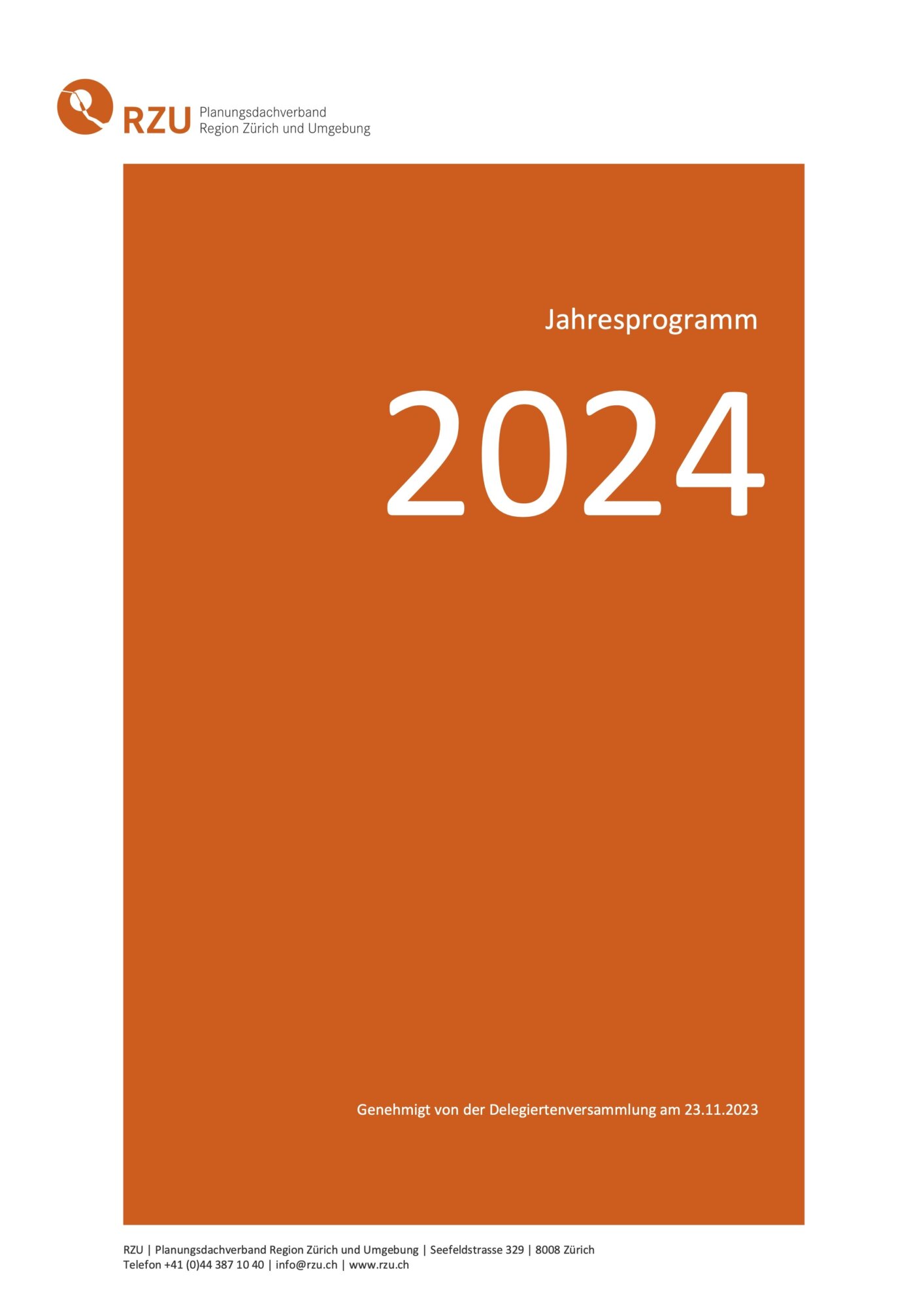 Titelseite RZU-Jahresprogramm 2024 (Abb. © RZU 2023)